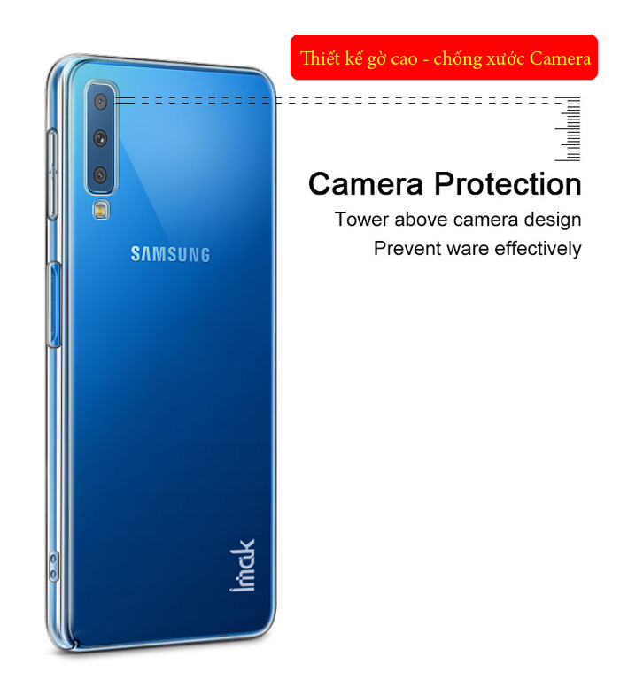 Ốp lưng Galaxy A7 2018 Imak Impact Air 360 trong suốt không ố vàng 3