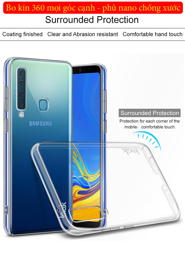 Ốp lưng Galaxy A9 2018 Imak Impact Air 360 trong suốt không ố vàng 1