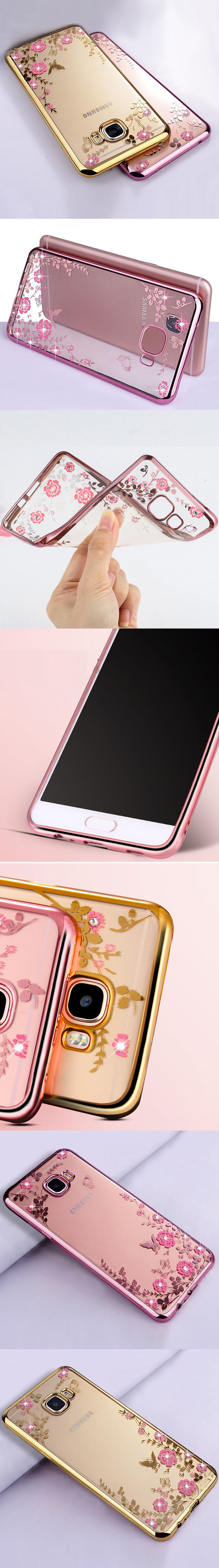 Ốp lưng Galaxy C9 Pro LT TPU đính đá thời trang nhựa dẻo 3