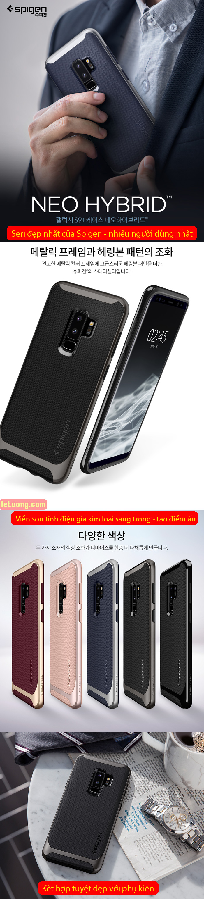 Bao da S9 Plus, Ốp lưng Galaxy S9 Plus Hãng Spigen từ Mỹ - 5