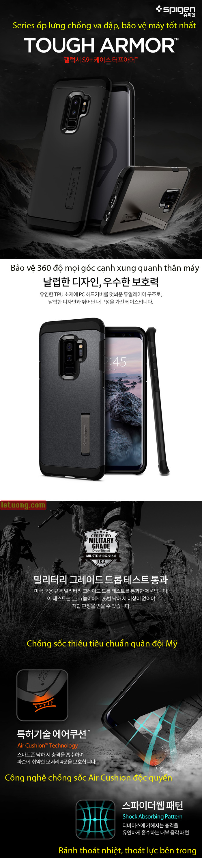 Bao da S9 Plus, Ốp lưng Galaxy S9 Plus Hãng Spigen từ Mỹ - 1