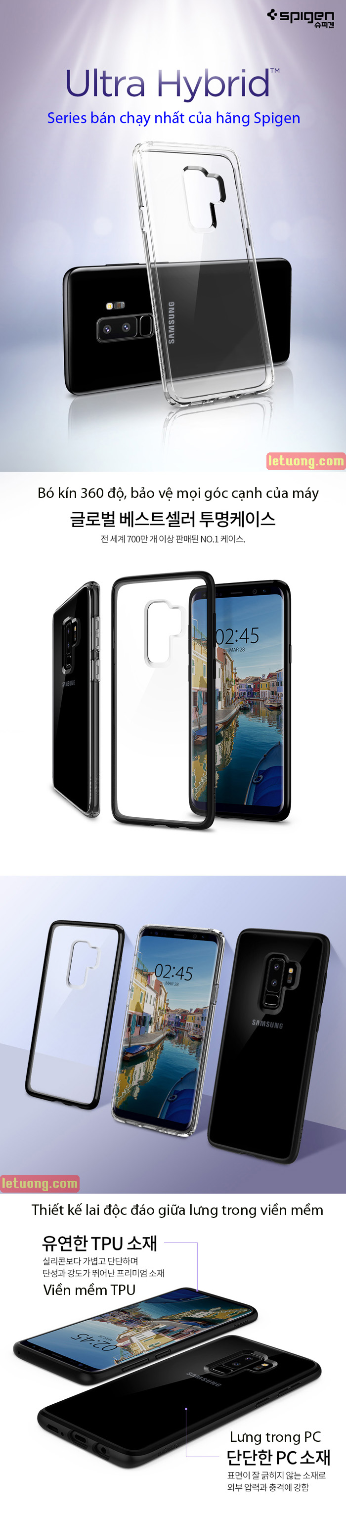Bao da S9 Plus, Ốp lưng Galaxy S9 Plus Hãng Spigen từ Mỹ - 7