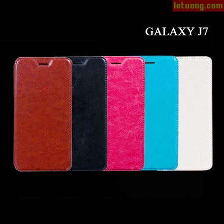 Bao da Samsung Galaxy J7 Boolan Leather mỏng gọn, thời trang 1