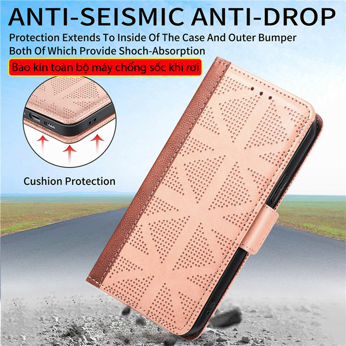 Bao da Samsung A73 5G LT Wallet Vegan Retro Leather
