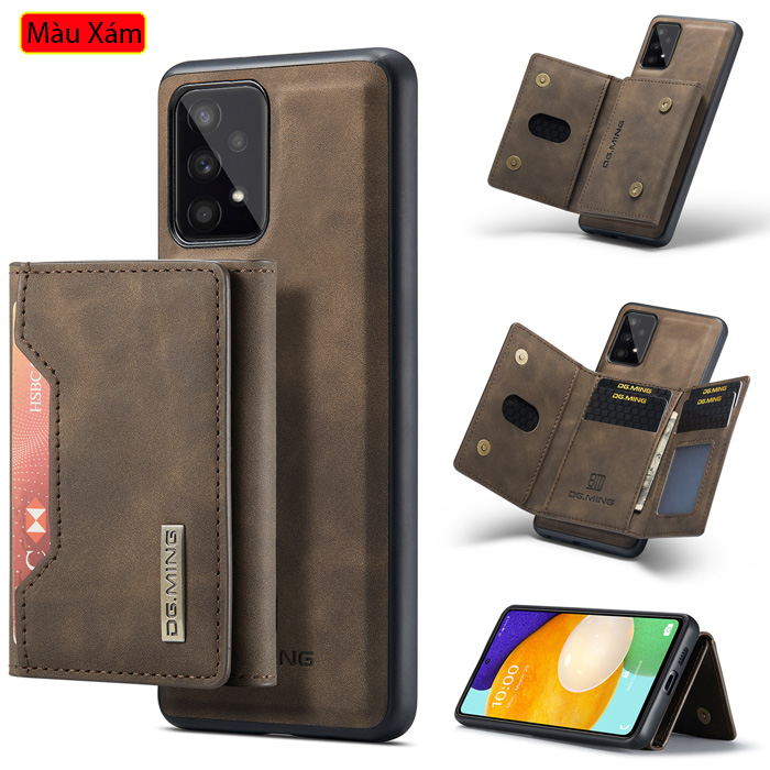 Ốp lưng Galaxy A73 5G DG.ming Magnetic Leather Wallet 2 trong 1