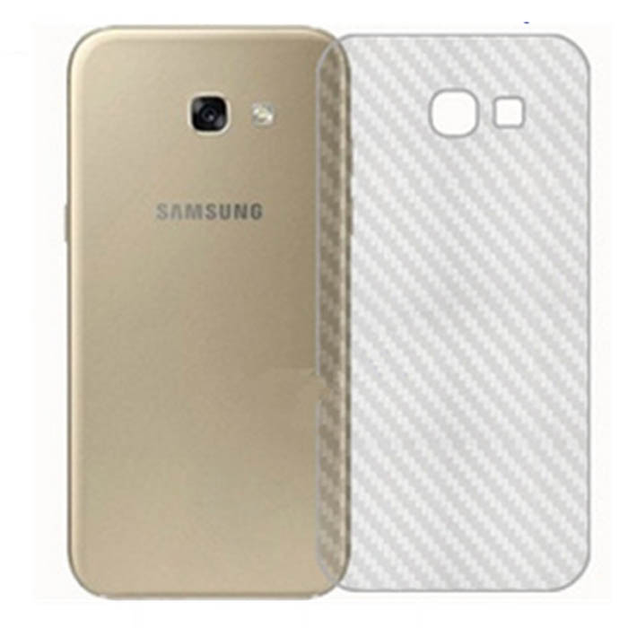 Miếng dán full mặt lưng Galaxy A7 2017 vân Carbon trong suốt chống vân tay