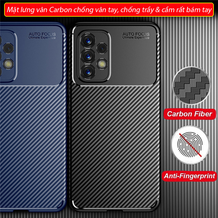 Ốp lưng Galaxy A73 5G LT Carbon Fiber Case chống bám vân tay