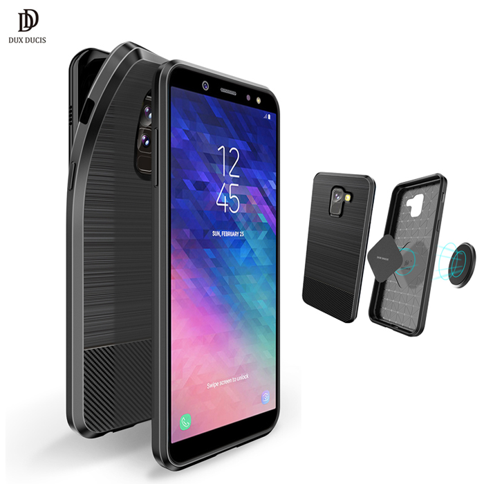 Ốp lưng Galaxy A6 Plus 2018 Dux Ducis Mojo Carbon Fiber nhựa mềm
