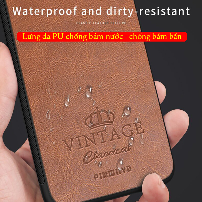 Ốp lưng iPhone 11 Pro Max Pinwuyo Vintage Leather lưng da