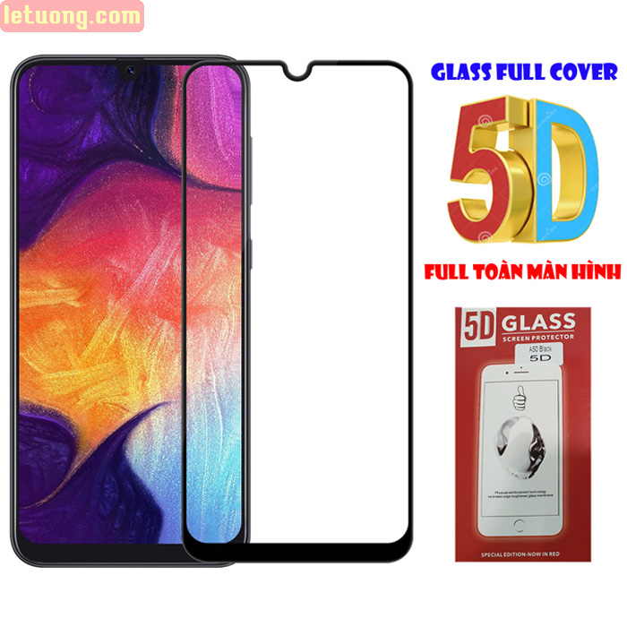 Kính cường lực Galaxy A30s / A50 Glass Full Cover 5D Cong theo màn hình