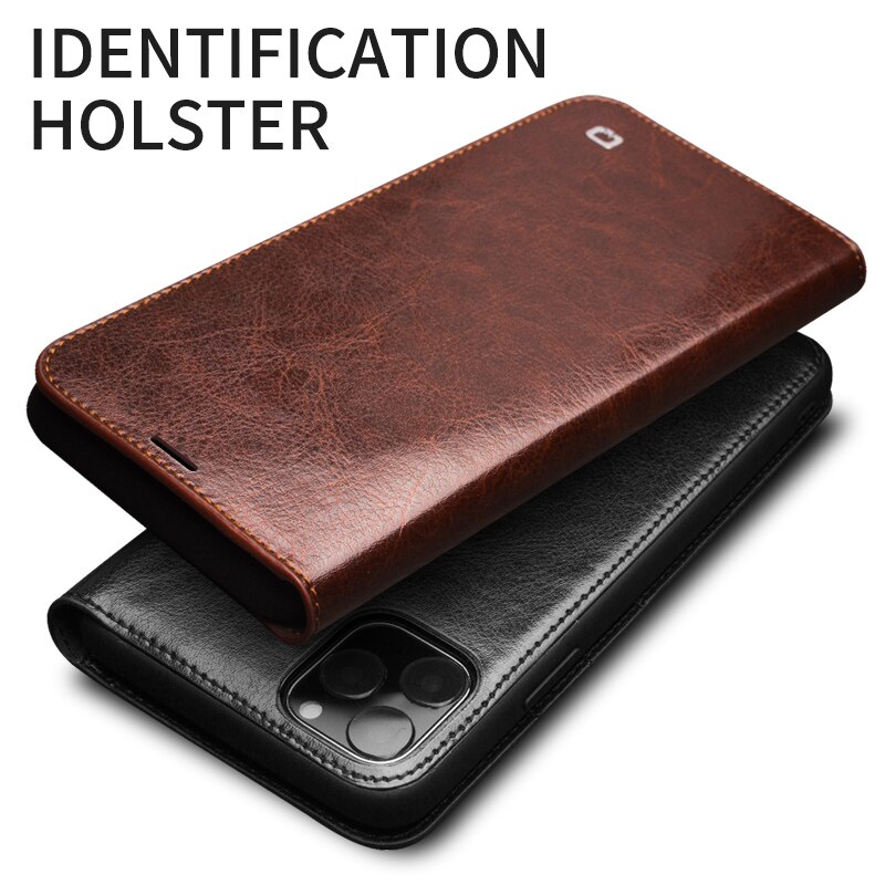 Bao da iPhone 12 / 12 Pro Qialino Classic Leather Hanmade da thật
