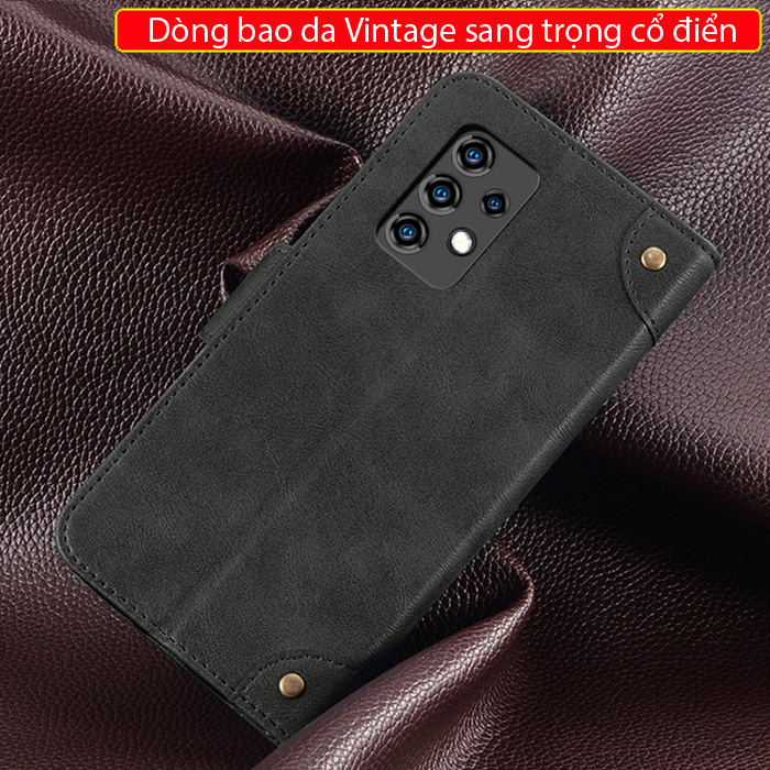 Bao da Samsung A53 5G iDewei Wallet Vintage Sang Trọng - Cổ điển