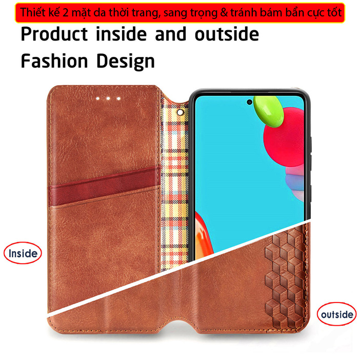 Bao da Galaxy A73 5G LT Leather Texture Book