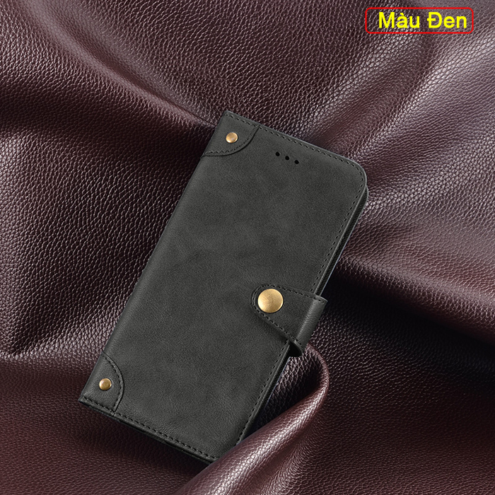 Bao da Oppo Reno 5 iDewei Wallet Vintage Sang Trọng - Cổ điển