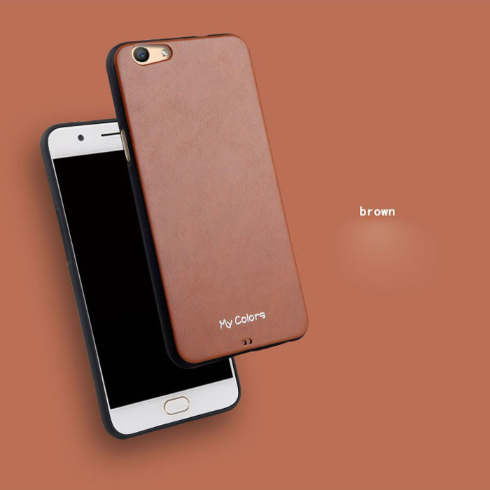 Ốp lưng Oppo F1S/F1S 2017 Mycolors TPU Leather + kính cường lực