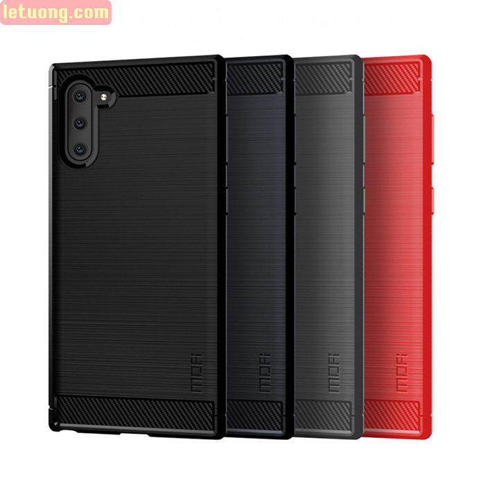 Ốp lưng Galaxy Note 10 Mofi Shen Du Carbon Fiber nhựa mềm - chống vân tay