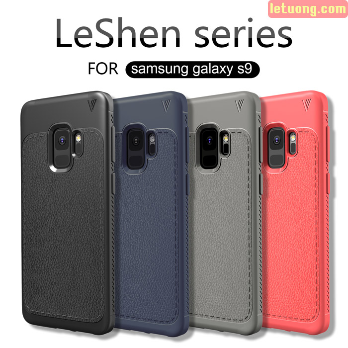 Ốp lưng Galaxy S9 Lenuo Leshen Serie vân da sang trọng, độc đáo
