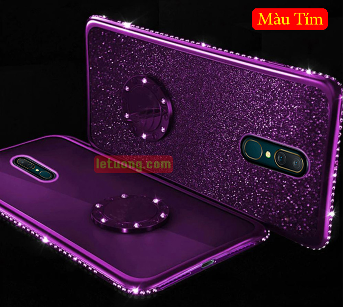 Combo Ốp lưng Oppo F11 Pro LT Glitter Iring đính đá + Móc ...