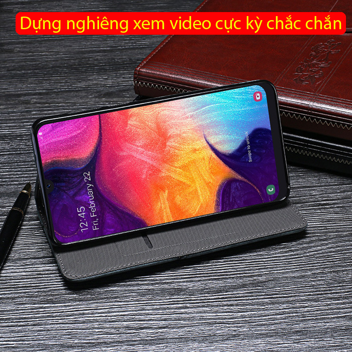 Bao da Galaxy A30s Ourhan Vintage Leather Card cổ điển - sang trọng 3