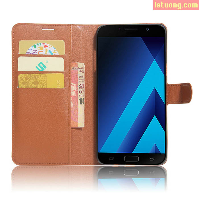 Bao da Galaxy A7 2017 LT Flip Wallet đa năng khung nhựa mềm 2