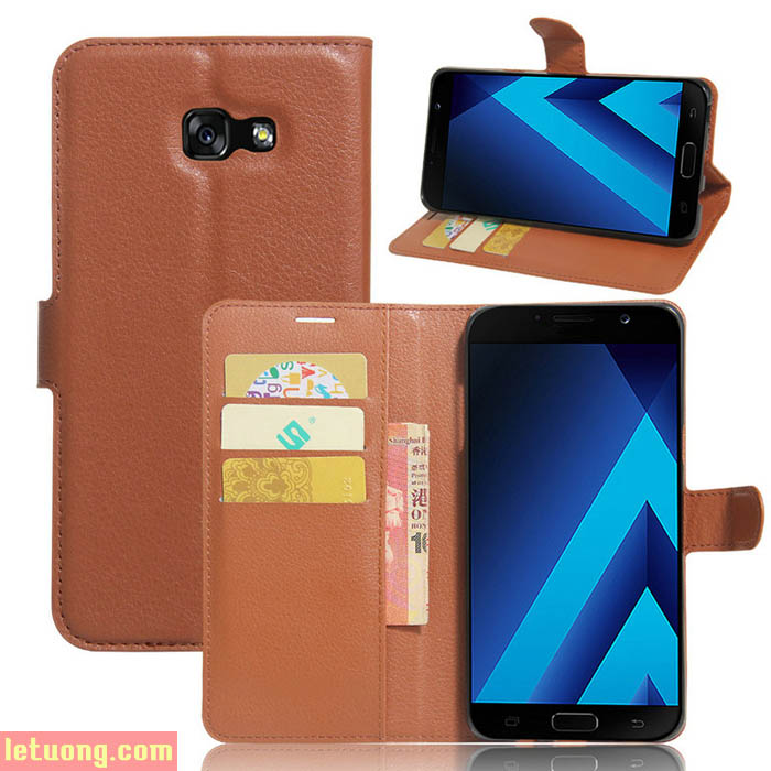 Bao da Galaxy A7 2017 LT Flip Wallet đa năng khung nhựa mềm 1