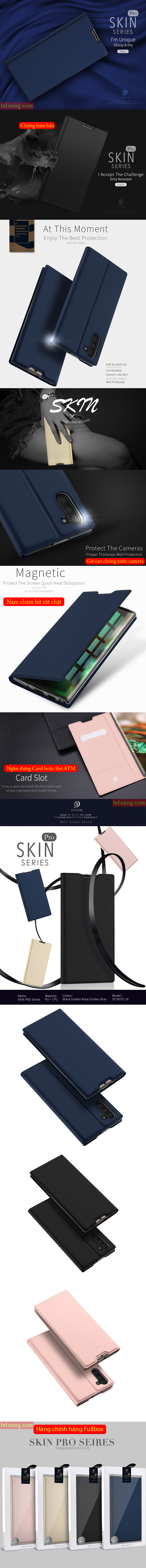 Bao da Galaxy Note 10 Dux Ducis Skin khung mềm - siêu mỏng - siêu mịn 5