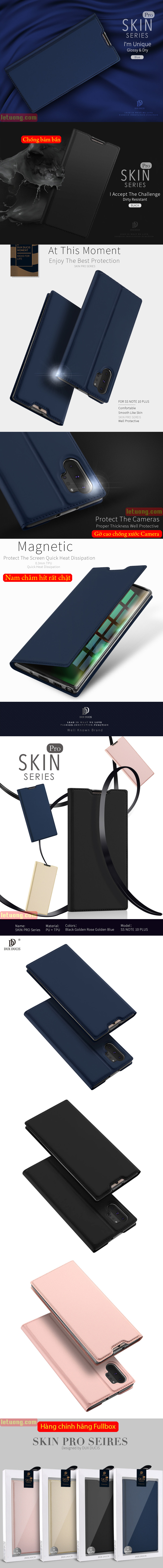 Bao da Galaxy Note 10 Plus Dux Ducis Skin khung mềm - siêu mỏng - siêu mịn 5