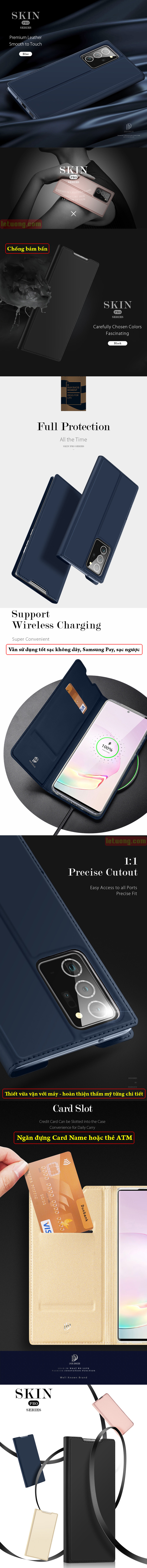 Bao da Galaxy Note 20 Ultra / 5G Dux Ducis Skin siêu mỏng - siêu mịn 6