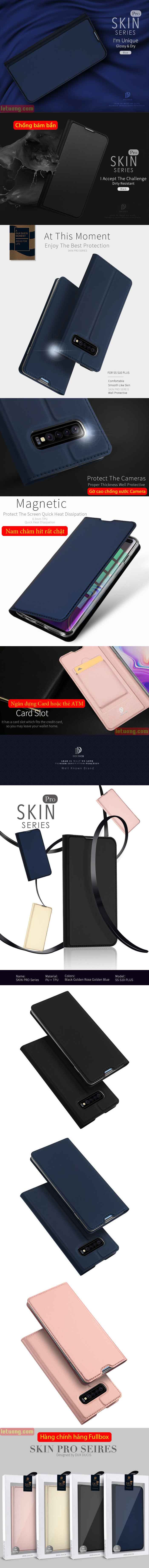 Bao da Galaxy S10 Plus Dux Ducis Skin khung mềm - siêu mỏng - siêu mịn 5