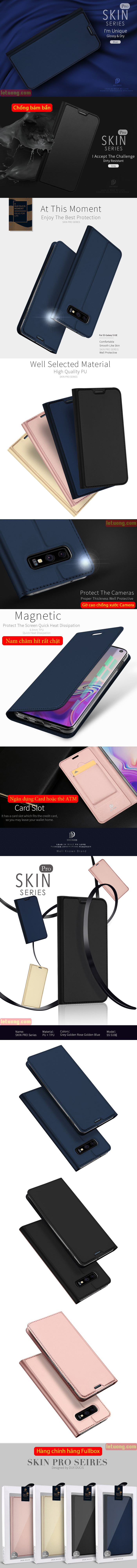 Bao da Galaxy S10E Dux Ducis Skin khung mềm - siêu mỏng - siêu mịn 6