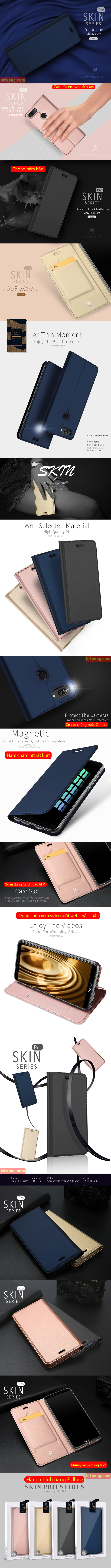 Bao da Honor 9 Lite Dux Ducis Skin khung mềm - siêu mỏng nhẹ 4