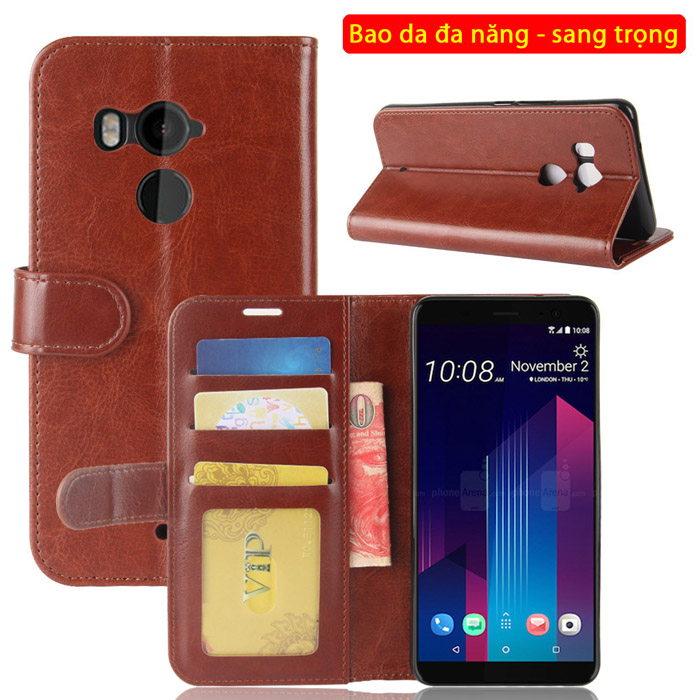 Bao da HTC U11 Plus LT Wallet Leather dạng ví đa năng - khung mềm 1