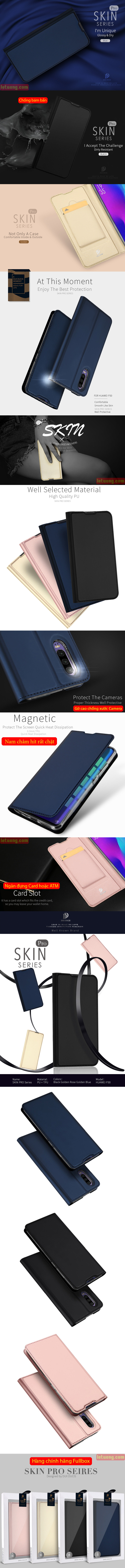 Bao da Huawei P30 Pro Dux Ducis Skin khung mềm - siêu mỏng - siêu mịn 5