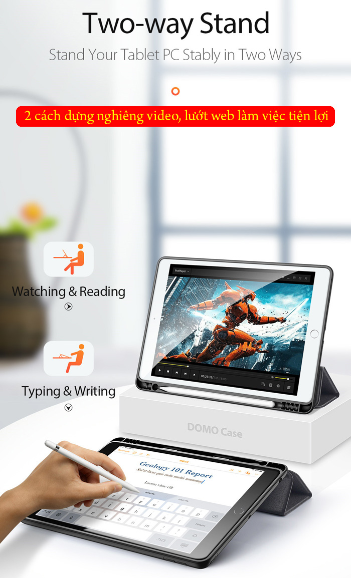 Bao da iPad 10.2 inch 2019 Ducc Ducis Domo Tiện Lợi - Chống Sốc 2