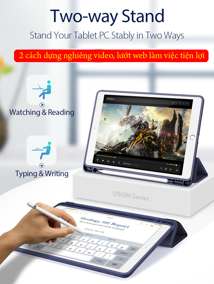 Bao da iPad 10.2 inch 2019 Dux Ducis Osom Siêu Mỏng - Mềm Mịn 2