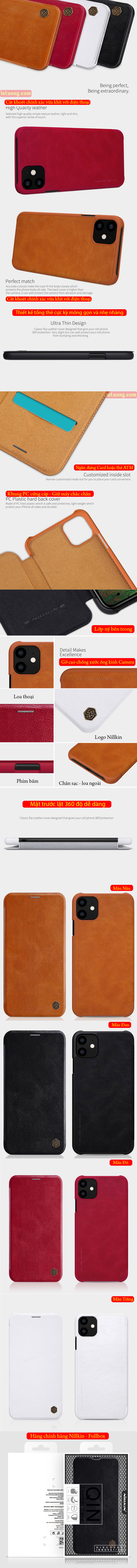 Bao da iPhone 11 Nillkin Qin Leather sang trọng - cổ điển 2