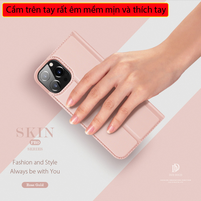 Bao da iPhone 13 Pro Max Dux Ducis Skin Siêu mỏng êm mềm mịn 1