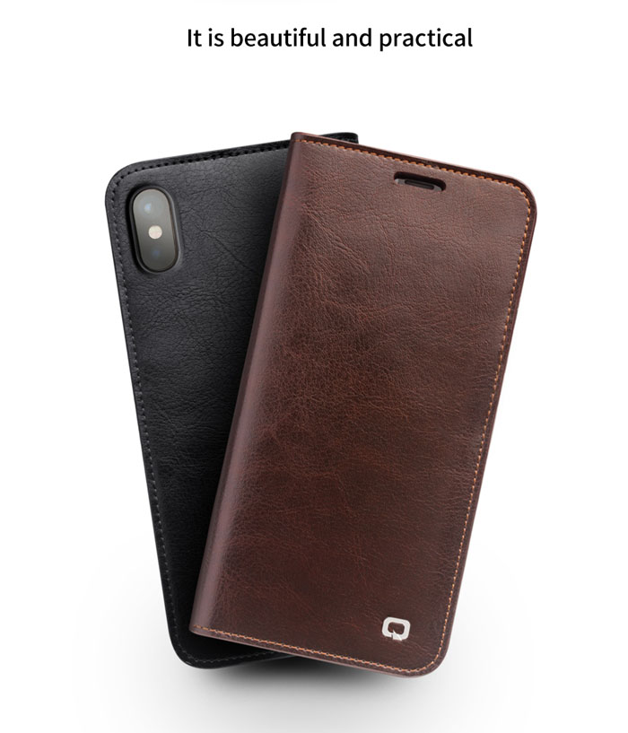 Bao da Iphone X ( Iphone 10 ) Qialino Classic Leather Hanmade 1