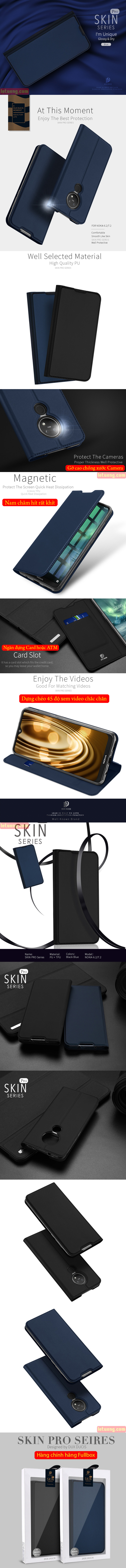 Bao da Nokia 7.2 Dux Ducis Skin khung mềm - siêu mỏng - siêu mịn 6