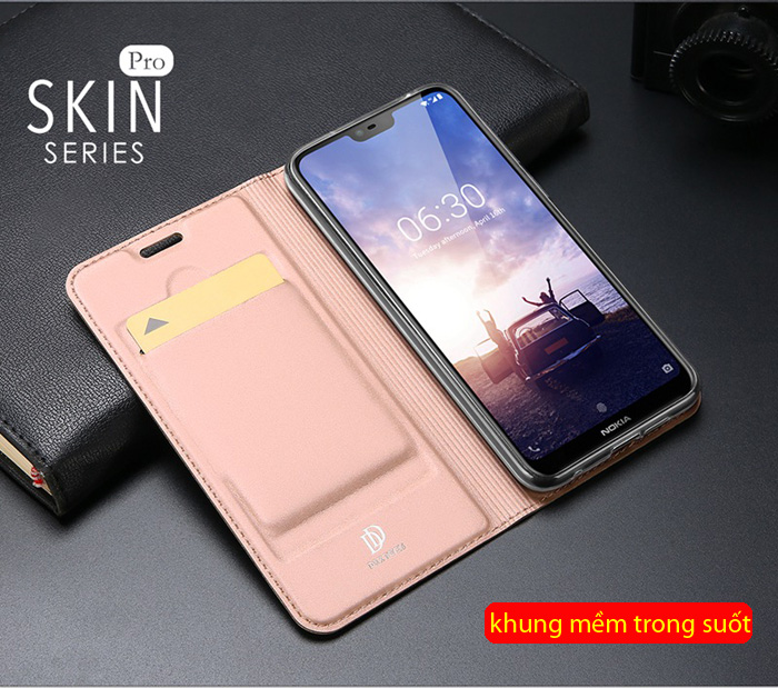 Bao da Nokia X6 Dux Ducis Skin siêu mỏng - khung mềm - Siêu êm 3