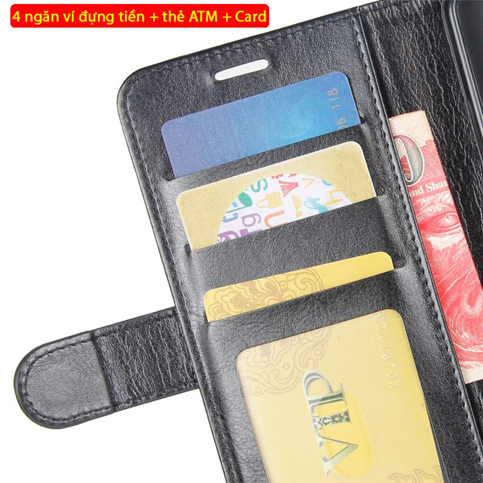Bao da Nokia X6 LT Wallet Leather dạng ví đa năng - khung mềm 2