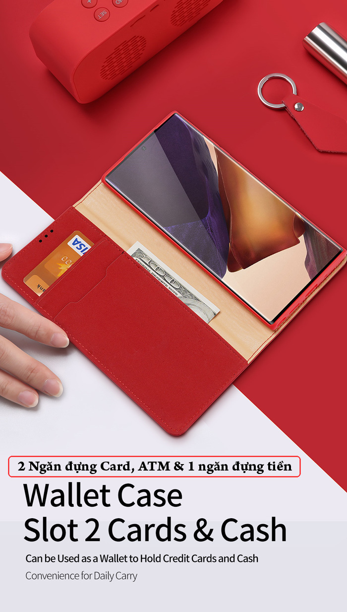 Bao da Samsung Note 20 Ultra / 5G Dux Ducis Wish Genuine Leather 2