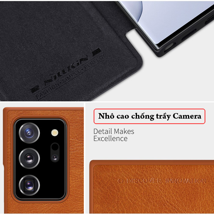 Bao da Note 20 Ultra / 5G Nillkin Qin Leather sang trọng - cổ điển 3