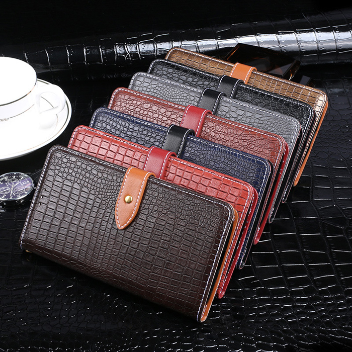 Bao da Oppo A9 2020 Idewei Flip Wallet Crocodile vân cá sấu - dạng ví đa năng 1