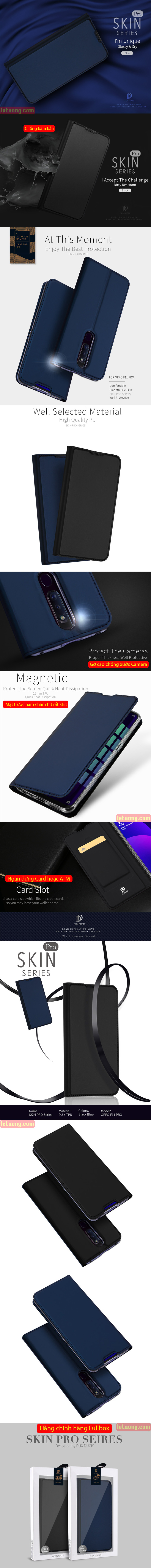 Bao da Oppo F11 Pro Dux Ducis Skin khung mềm - siêu mỏng - siêu mịn 6