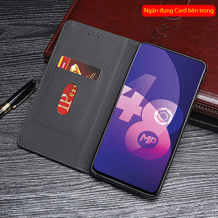 Bao da Oppo F11 Pro Ourhan Leather Card sang trọng - cổ điển 2