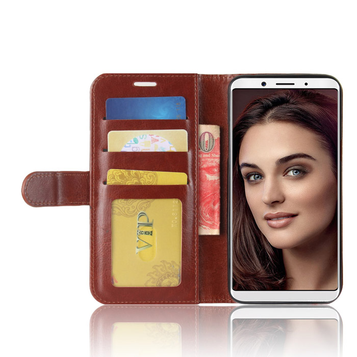 Bao da Oppo F5 LT Wallet Leather dạng ví đa năng khung mềm chống sốc 2