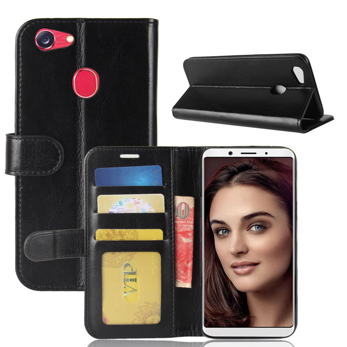 Bao da Oppo F5 LT Wallet Leather dạng ví đa năng khung mềm chống sốc 1