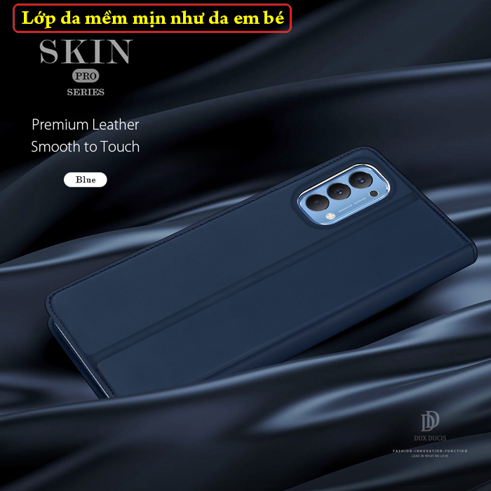 Bao da Oppo Reno4 Dux Ducis Skin Siêu mỏng - êm mềm mịn 3