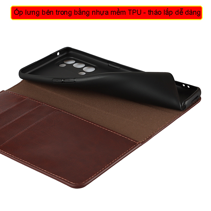 Bao da Oppo Reno5, Reno 5 5G LT Wallet Handmade da bò 3